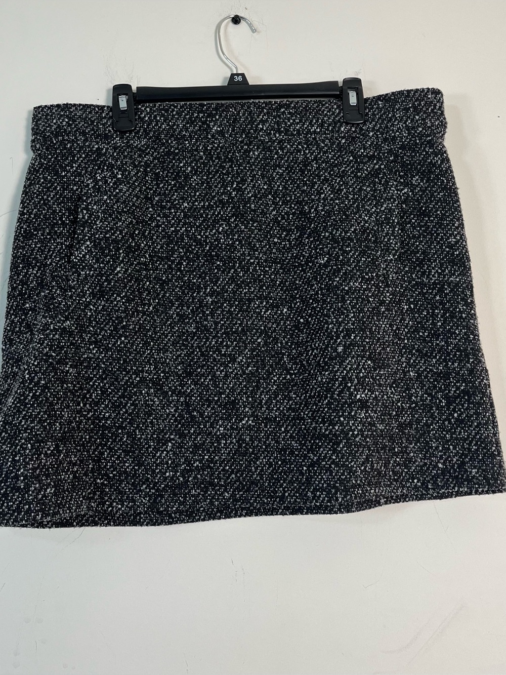 LOFT Black and White Tweed Mini Skirt